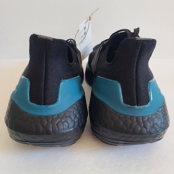 NEW Adidas Ultraboost 21 Running Shoes FZ1921 Size 8 Carbon Black Teal main image 4